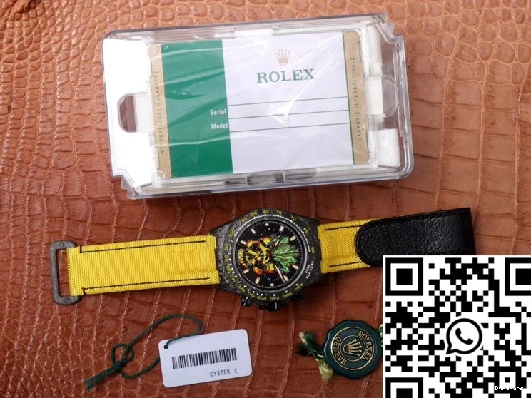 Color Fiber Dial Carbon Rolex Daytona Chronograph Cosmos Skull Edition 0706